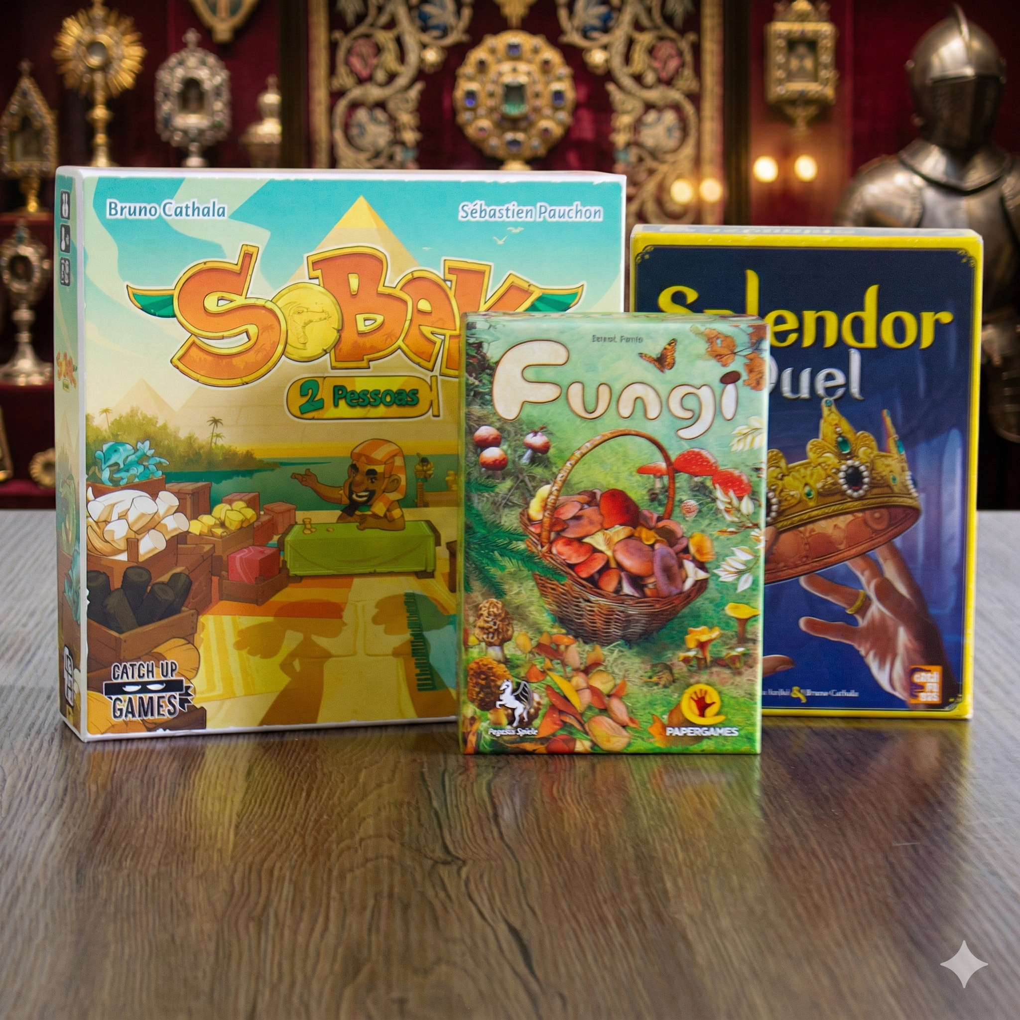 Kit para 2 - Duelo de Nobres: Splendor Duel, Sobek 2 Pessoas e Fungi