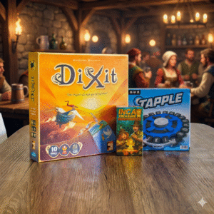 Kit Festivos - Noite na Taverna: Dixit, Tapple e Tesuro Inca